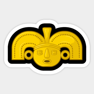 Golden Colombian Ancient Art Sticker